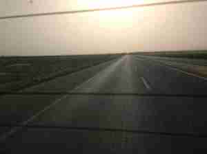 The Silk Road - with the ever present dust storm that's been here since we arrived